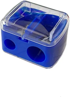 1 Pcs Eyeliner Dual Holes Sharpener BWKZWKWM(1 Pcs Blue)