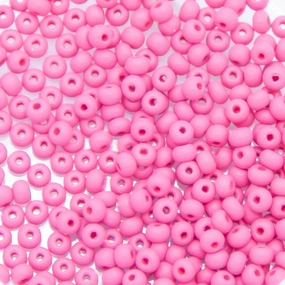 10SB994-PLMR: CZ Seed Bead Permalux Fuchsia Matte 10/0 - 25GM