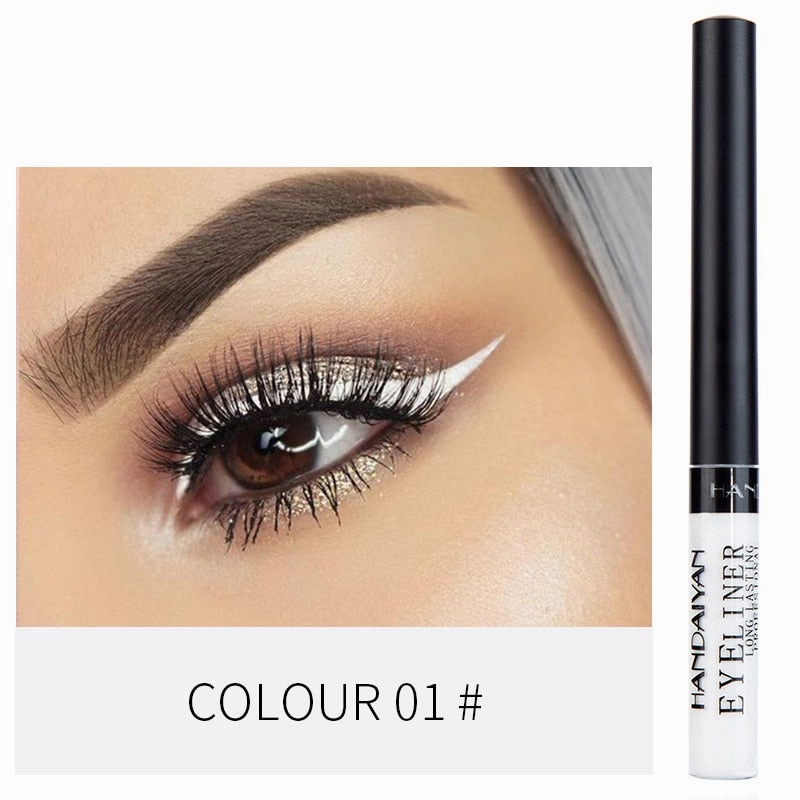12 Colors Colorful Liquid Eyeliner Pencil Waterproof Long-Lasting  Quick-Dry No Blooming Blue Pink Eye Liner Pen Cosmetics Tools