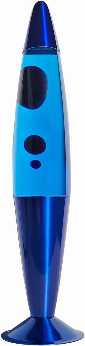 16 Inch Blue Liquid Motion Lamp, 2 Bulbs, Blue Lamp Night Light, Relaxing and Soothing Light Home Decor Living Room Office Bedroom Lamp, Christmas Birthday Present