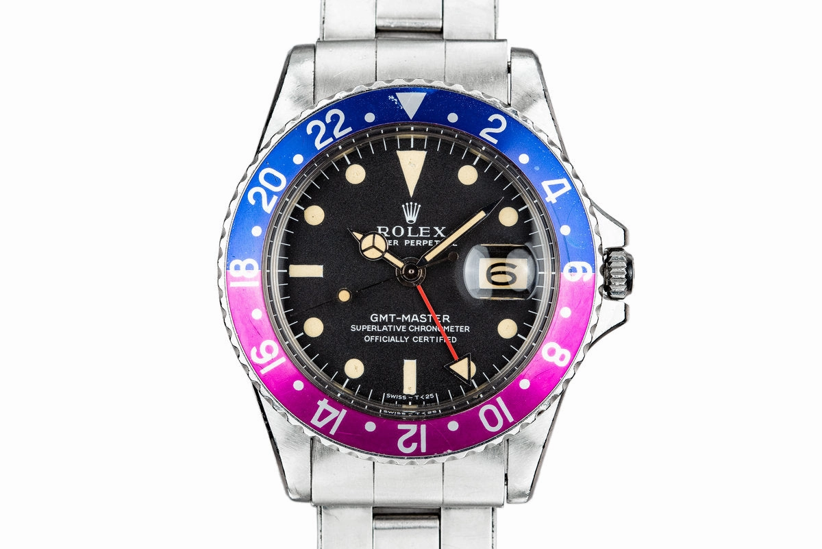1967 Rolex GMT-Master 1675 MK I Dial with Fuchsia Bezel