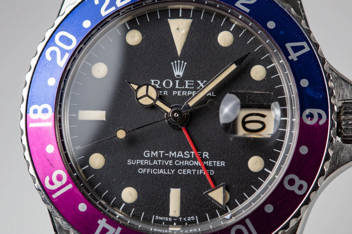 1967 Rolex GMT-Master 1675 MK I Dial with Fuchsia Bezel