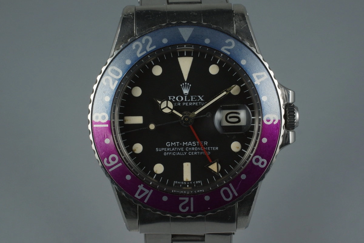 1970 Rolex GMT 1675 with Fuchsia Bezel