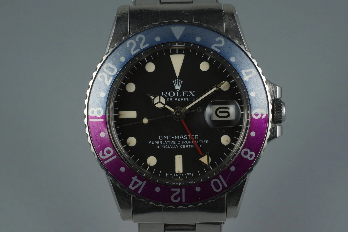 1970 Rolex GMT 1675 with Fuchsia Bezel
