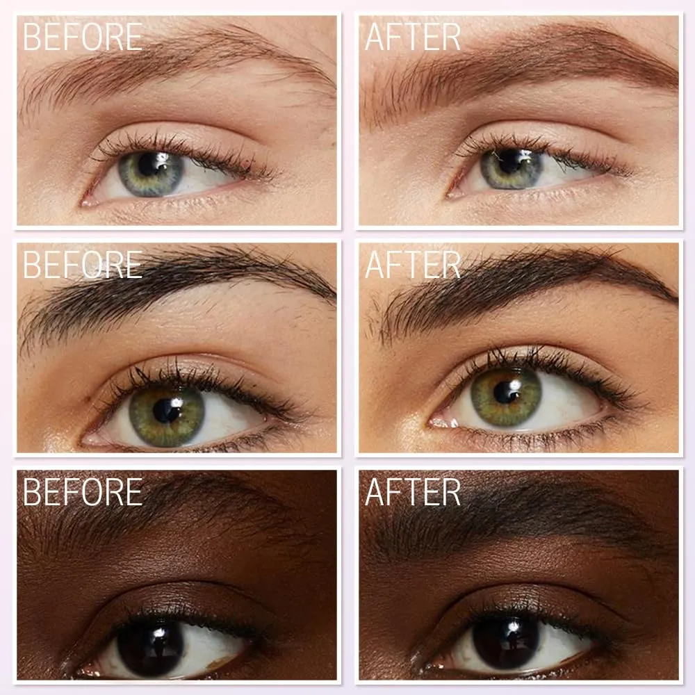 2025 New Magic Eyebrow Pencil, 4-Tip Microblade Brow Pen, Waterproof Microblading Eyebrow Makeup Brow Pen (Dark Brown)
