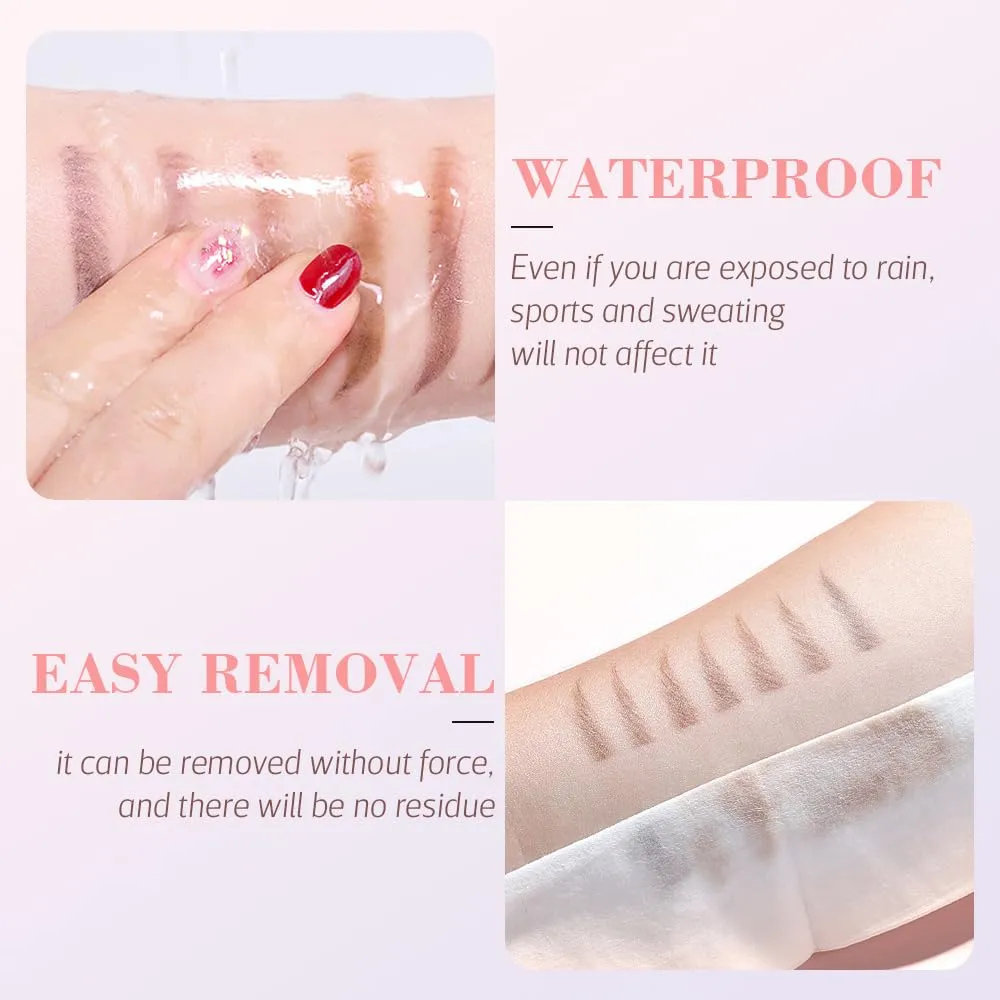 2025 New Magic Eyebrow Pencil, 4-Tip Microblade Brow Pen, Waterproof Microblading Eyebrow Makeup Brow Pen (Dark Brown)