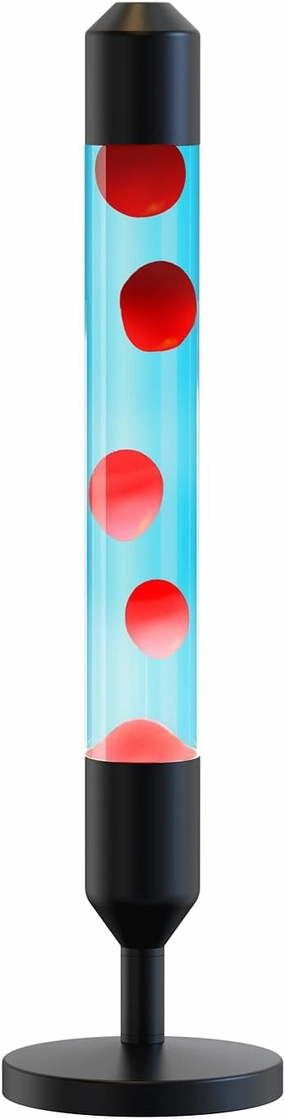 24.4-Inch Relaxing Liquid Motion Lamps,Magma Lamps, Home Decor Living Room Office Bedroom Lamp (Red Wax Blue Water/Black)