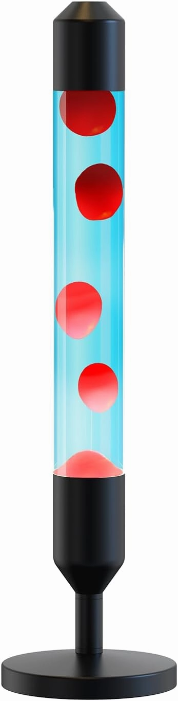 24.4-Inch Relaxing Liquid Motion Lamps,Magma Lamps, Home Decor Living Room Office Bedroom Lamp (Red Wax Blue Water/Black)