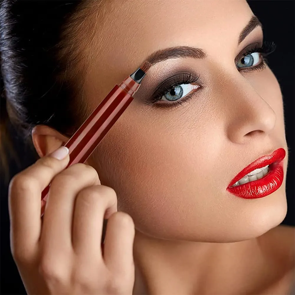 2Pc Microblading Eyebrow Pencil, 2024 Magic Eyebrow Tattoo Pencil 4 Fork Tip, Waterproof Brow Pencil with Micro-Fork Tip, Natural Fine Stroke Eyebrow Pen (Light Brown-2Pcs)