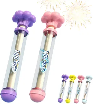 2Pcs Firework Water Gun, Fireworks Water Spray Toy, Romantic Firework Style Water Spray Toy, Beach Pool Water Spray (Purple Pink)