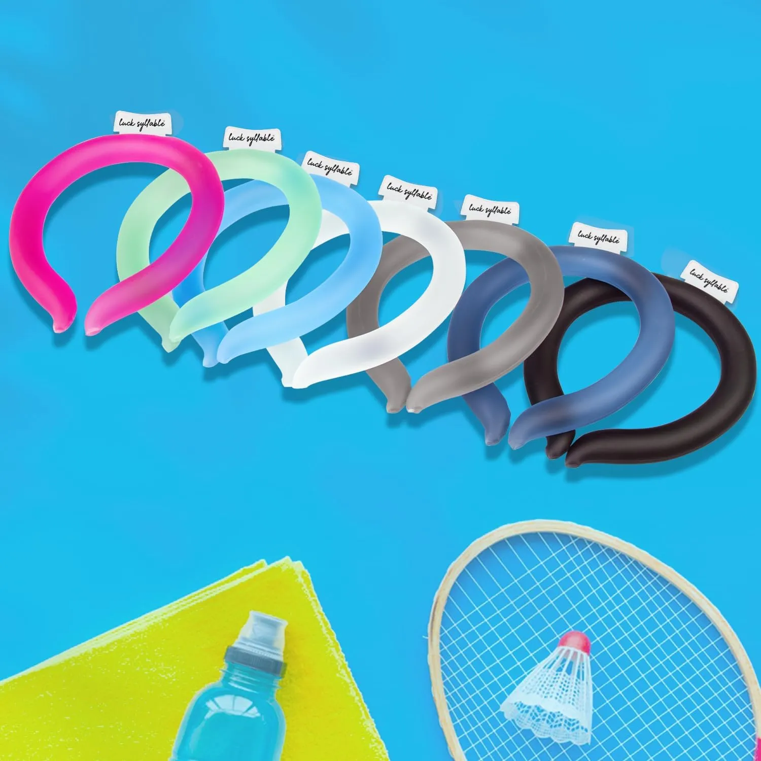 2PCS Neck Cooling Tube with Insulated Bag, Reusable Ice Cooler, Wearable Neck Coolers for Hot Weather (Blue*2)