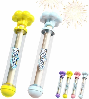 2Pcs Firework Water Gun, Fireworks Water Spray Toy, Romantic Firework Style Water Spray Toy, Beach Pool Water Spray (Blue Yellow)