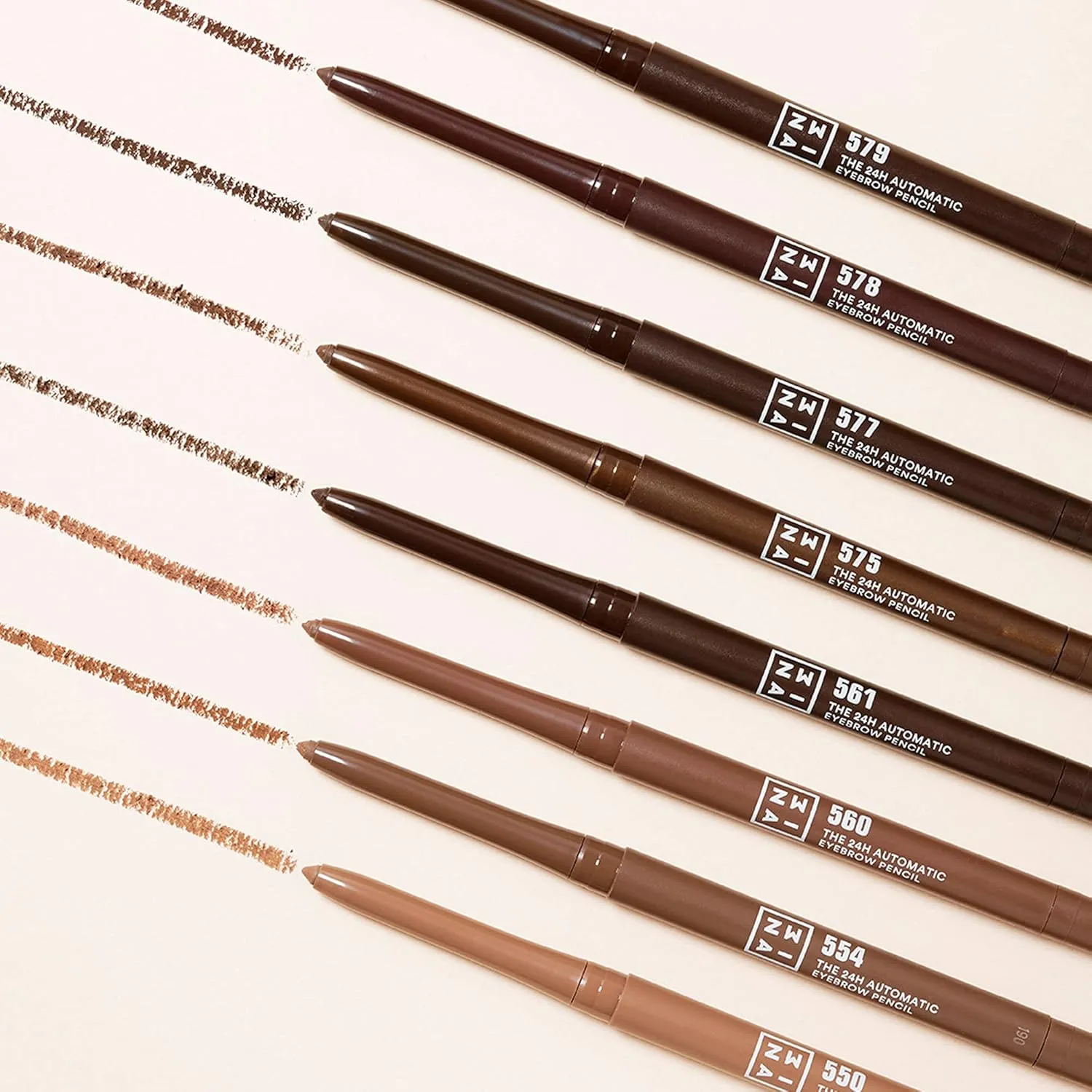 3INA The 24H Automatic Eyebrow Pencil 579 - Defines And Fills Your Eyebrows - Offers A 24H Waterproof Formula - Features An Integrated Sharpener And Automatic Format - Creamy - Dark Brown - 0.011 Oz