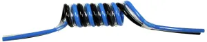 3MPS-10M-30 Spiral Bonded Pneumatic Tubing, 10 mm OD, 6.5 mm ID, 3.76 m Working Length, Three Bore, Clear, Blue, and Black