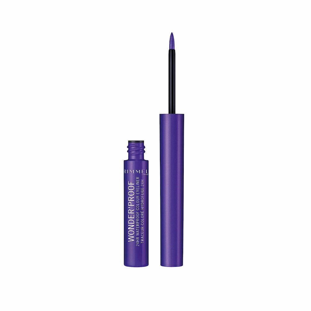 3x Rimmel Wonder Proof 24Hr Waterproof Colour Eyeliner 1.4mL 004 Deep Purple