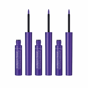 3x Rimmel Wonder Proof 24Hr Waterproof Colour Eyeliner 1.4mL 004 Deep Purple