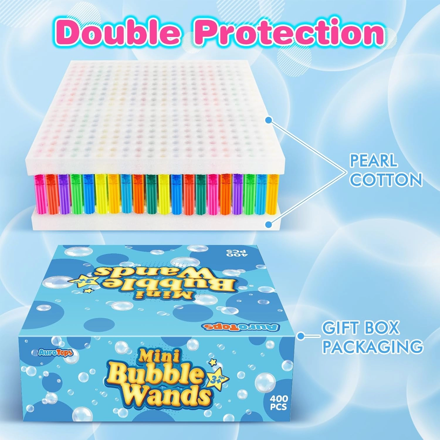 400 PCS Mini Bubble Wands,Bubble Party Favors Assortment Toys for Kids,Themed Birthday, Halloween, Goodie Bags, Carnival Prizes, Wedding, Bubble Maker Toys for Kids,Outdoor Gifts for Girls & Boys