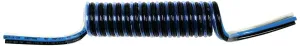 4MPS-12M-20 Spiral Bonded Pneumatic Tubing, 12 mm OD, 8 mm ID, 3.45 m Working Length, Four Bore, Clear, Blue, and Black