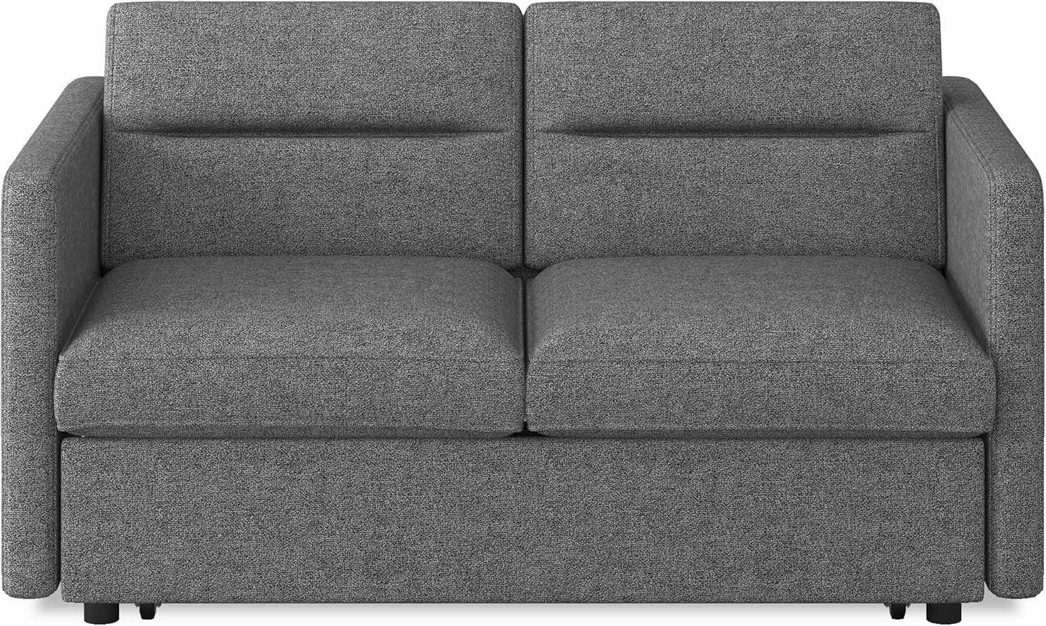 54.5" Convertible Sofa Bed, 3-in-1 Sleeper Sofa with Pull-Out Bed, Futon Couches with Storage Side Pocket, Loveseat with Adjustable Backrest for Small Space Apartment, Dark Grey
