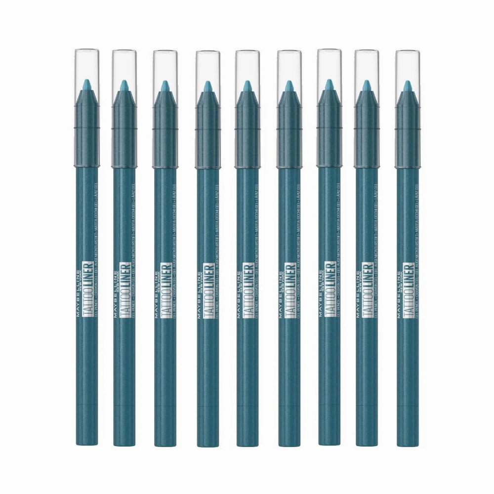 9x Maybelline Tattoo Gel Pencil Eyeliner 1.3g 814 Blue Disco