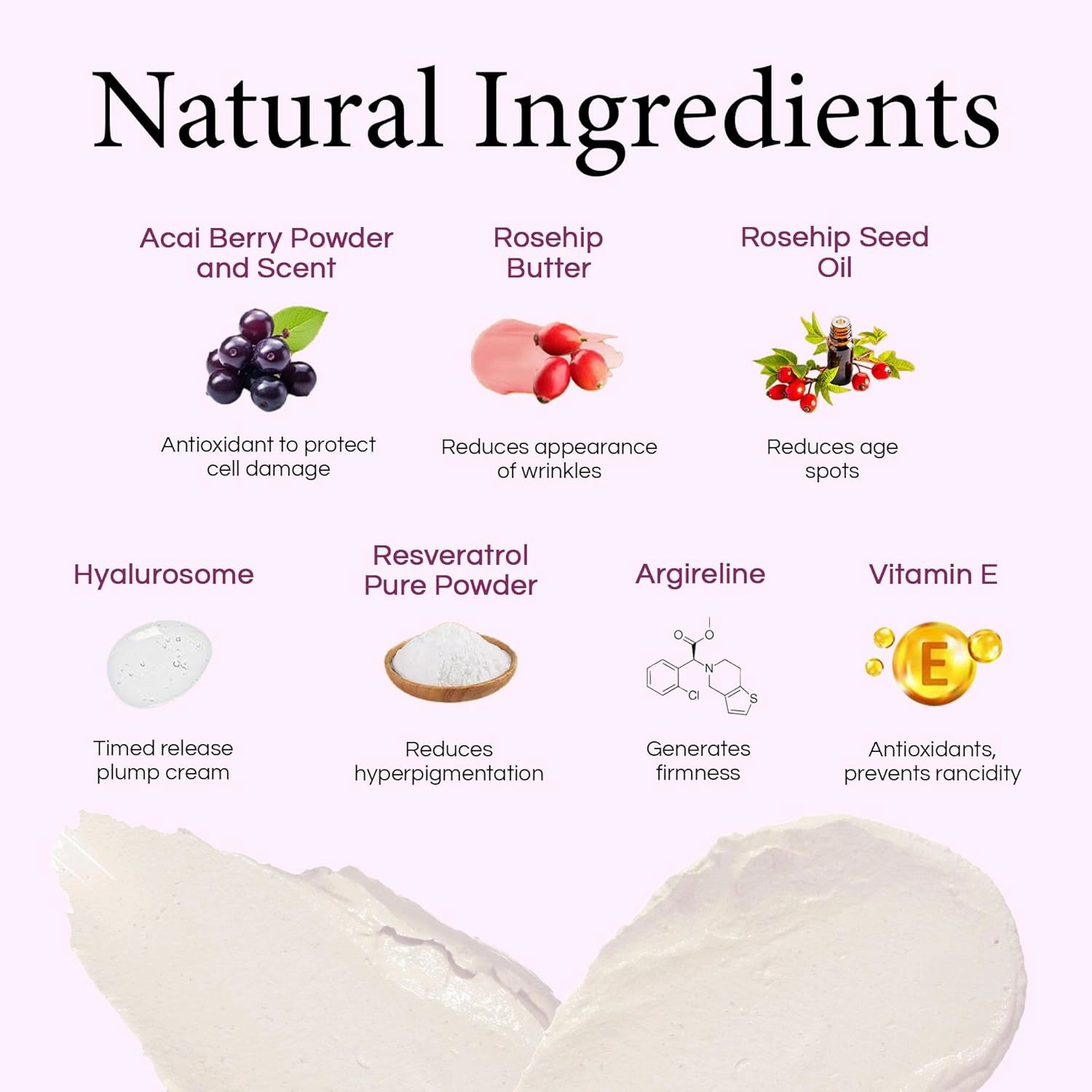 Acai Brightening Flawless Face Moisturizer, Anti Aging Face Cream, Hydrating Wrinkle Cream, Antioxidant Facial Skin Care Products for Radiant & Smooth Skin, Berry, 2 oz