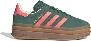 adidas Gazelle Bold Big Kid Shoes, Collegiate Green/Signal Coral/Cream White, Size 6