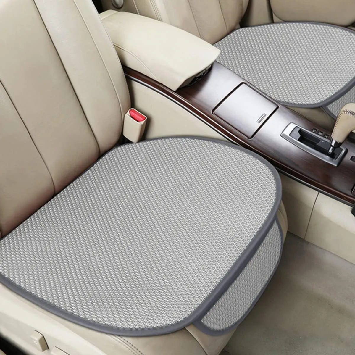 AICEL Car Seat Cushion Pad, 2 Pack Breathable Comfort Drivers Seat Covers with Storage Bag, Universal Car Front Seat Anti-Slip Cushion Mat, Car Protector Accessories for Truck, SUV, Van