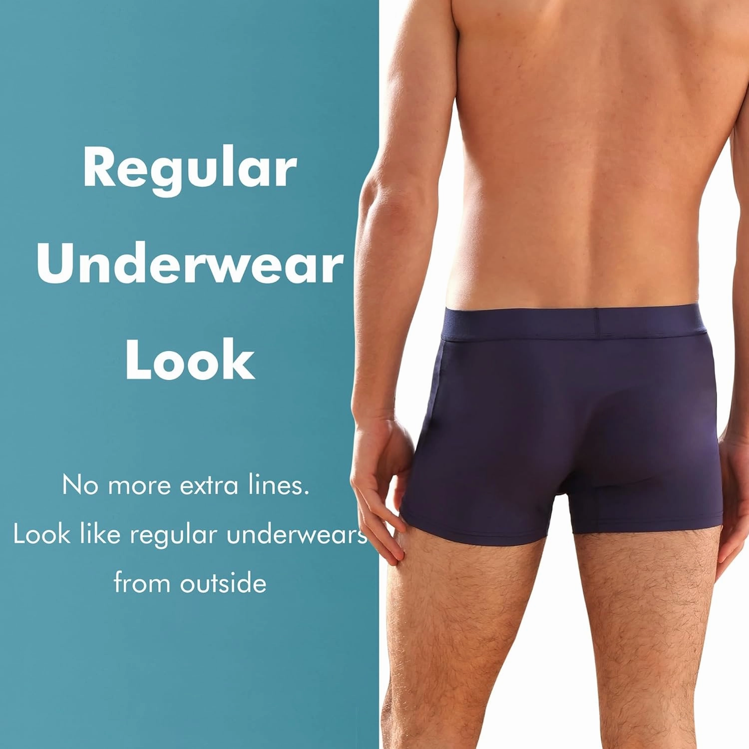 AIRCUTE Washable Absorbency Urinary Incontinence Underwear for Men Bladder leaks, Breathable Cool Protective Boxer Briefs (Blue, X-Large)
