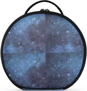 ALAZA Starry Galaxy Blue Makeup Bag Travel Cosmetic Bag Large Toiletry Organizer