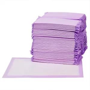 Amazon Basics Cat Litters Pee Pads, 40 Count, Universal Fit for Litter Box, Odor Control, Unscented, Purple