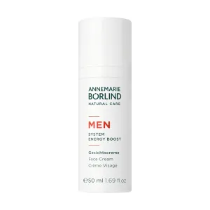 ANNEMARIE BÖRLIND - MEN SYSTEM ENERGY BOOST Face Cream - energizing, nourishing & firming facial care, with organic juniper extract & Aloe Vera, vegan, 1.69 Fl. Oz.