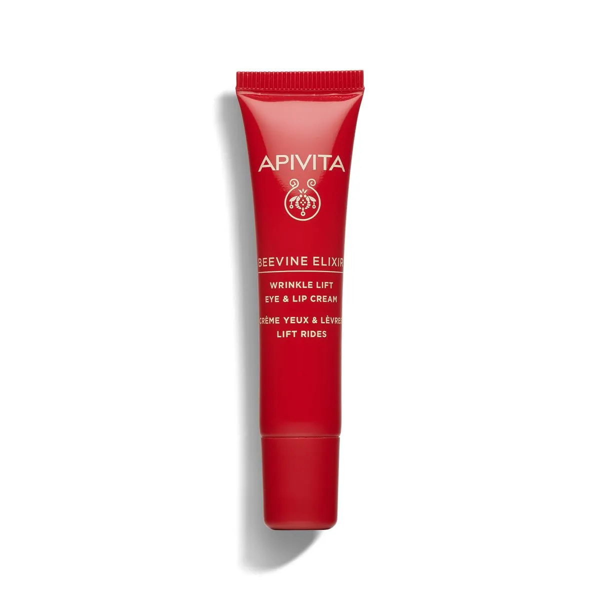 Apivita Beevine Elixir Wrinkle Lift Eye & Lip Cream, Advanced Line Reduction & Collegan Boost with Polyphenols, Marine Biotech Active & Goji Berry, 0.51 oz