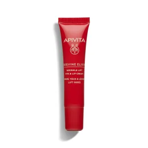 Apivita Beevine Elixir Wrinkle Lift Eye & Lip Cream, Advanced Line Reduction & Collegan Boost with Polyphenols, Marine Biotech Active & Goji Berry, 0.51 oz