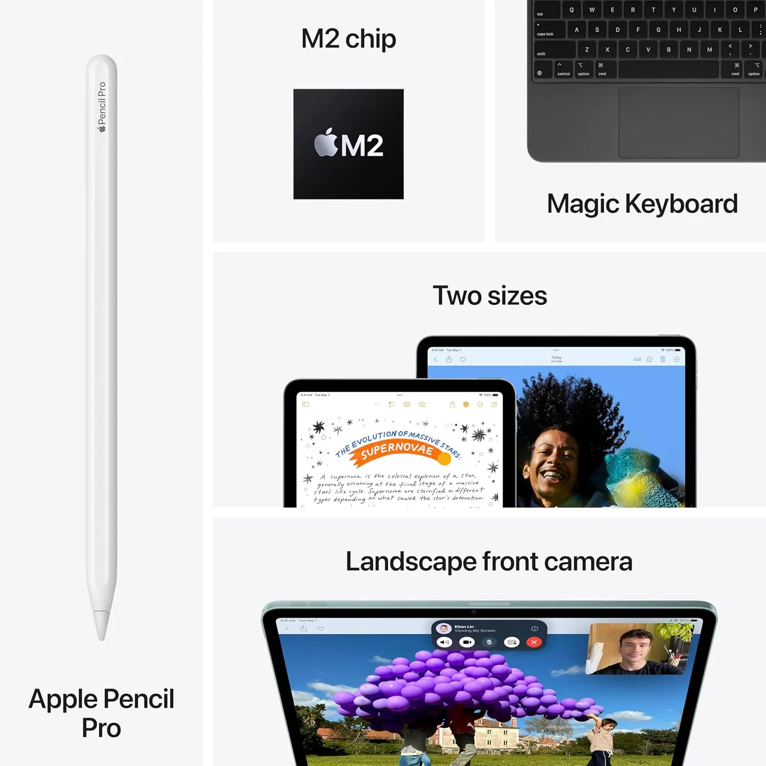 Apple iPad Air 13-inch (M2): Built for Apple Intelligence, Liquid Retina Display, 512GB, 12MP Front/Back Camera, Wi-Fi 6E, Touch ID, All-Day Battery Life — Purple