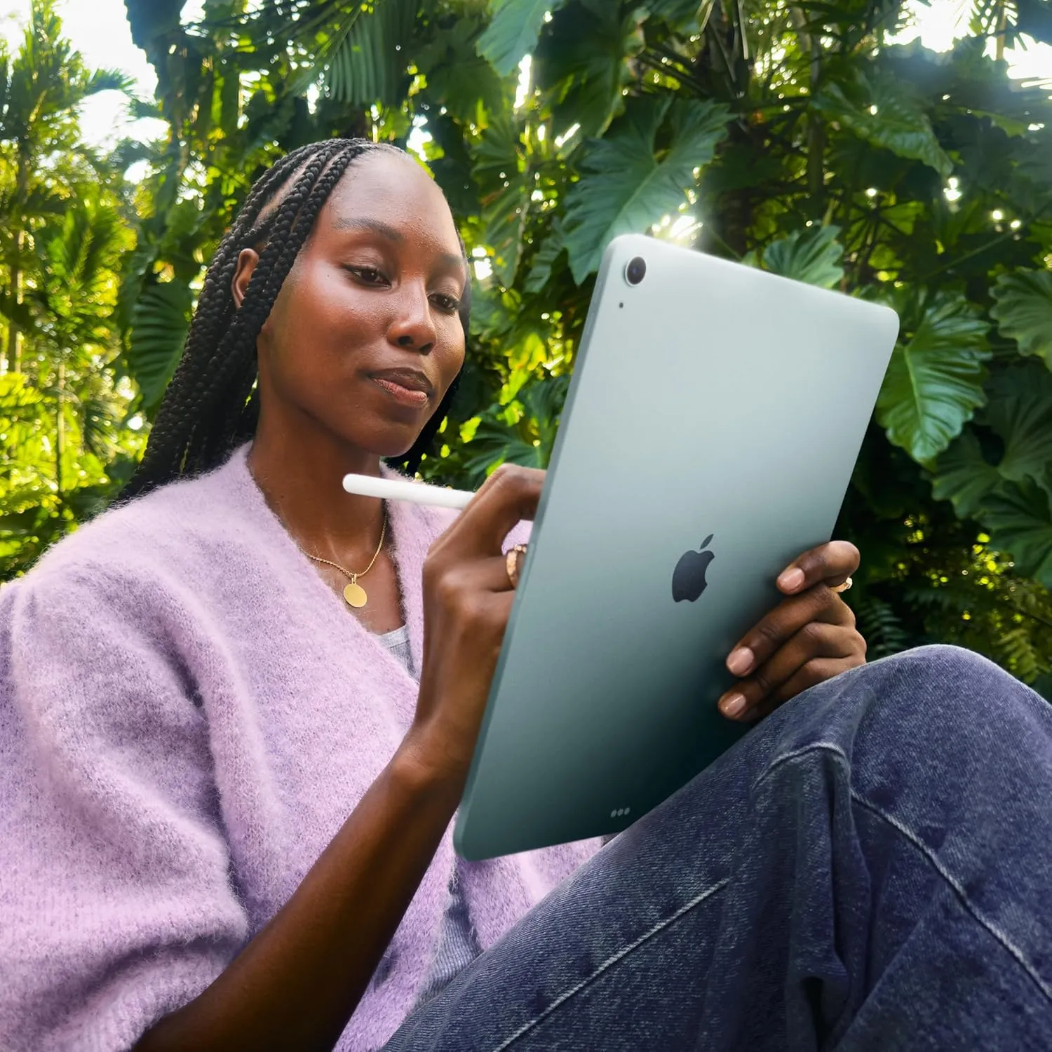 Apple iPad Air 13-inch with M3 chip Built for Apple Intelligence, Liquid Retina Display, 256GB, 12MP Front/Back Camera, Wi-Fi 6E, Touch ID, All-Day Battery Life — Purple