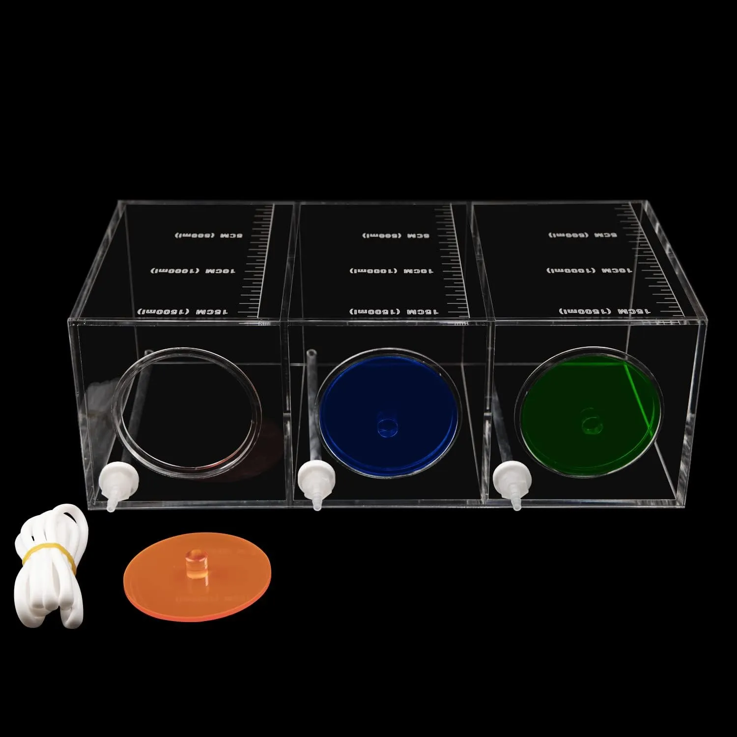 Aquarium Choice dosing container dosing Liquid container Storage Bucket Dosing Pump Reservoir Container with three separate storage rooms