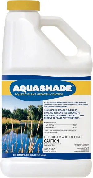 Aquashade 1-Gallon Pond Treatment – EPA-Approved Blue Dye for Weed & Algae Suppression | Eco-Friendly, Non-Toxic, and Safe for Aquatic Life, Livestock, and Wildlife