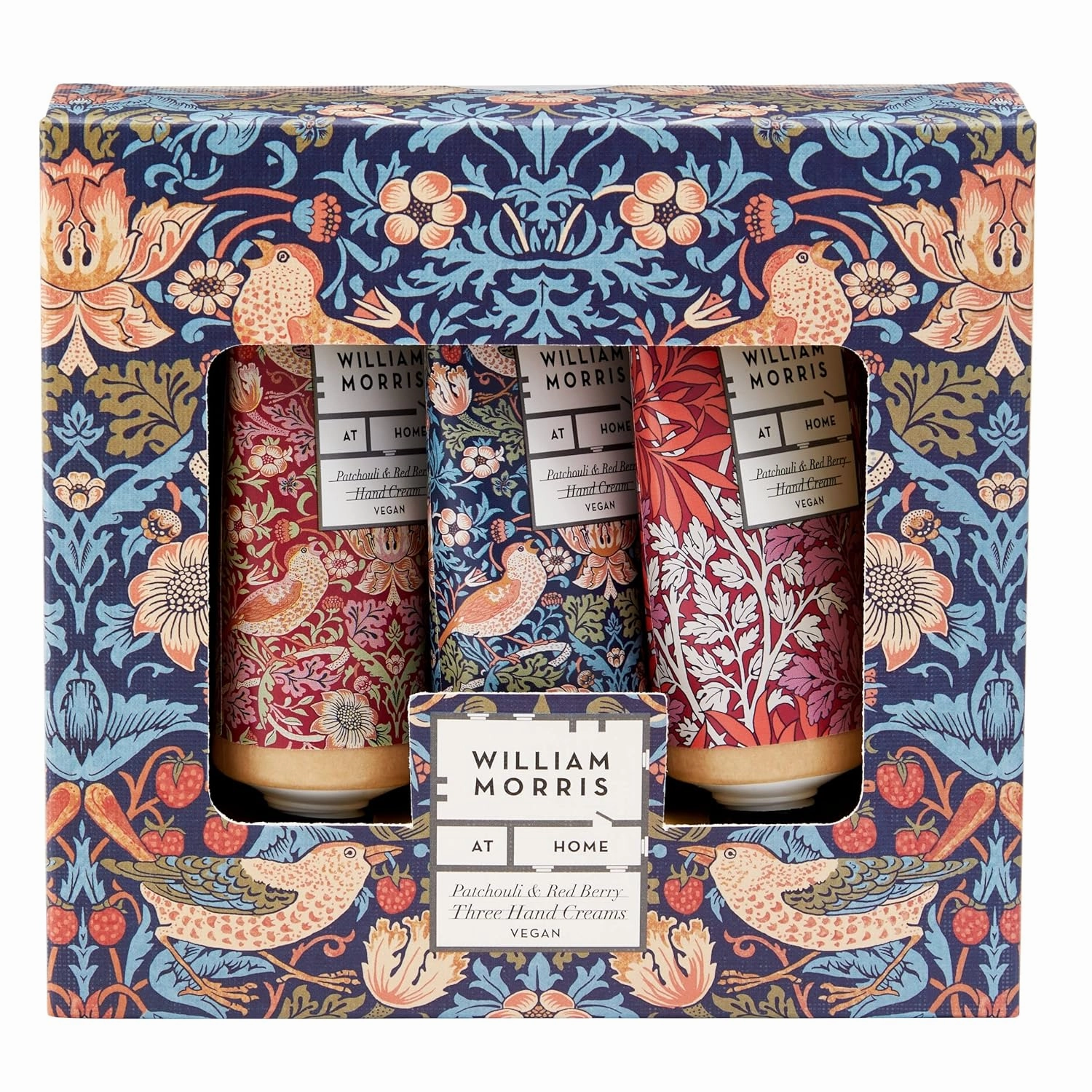 At Home Patchouli & Red Berry Hand Cream Gift Set | Enriched With Shea Butter & Essential Oils | Travel Friendly Sizes | 3 x 30ml