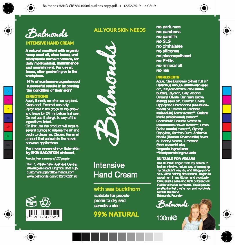 Balmonds Intensive Hand Cream 100ml