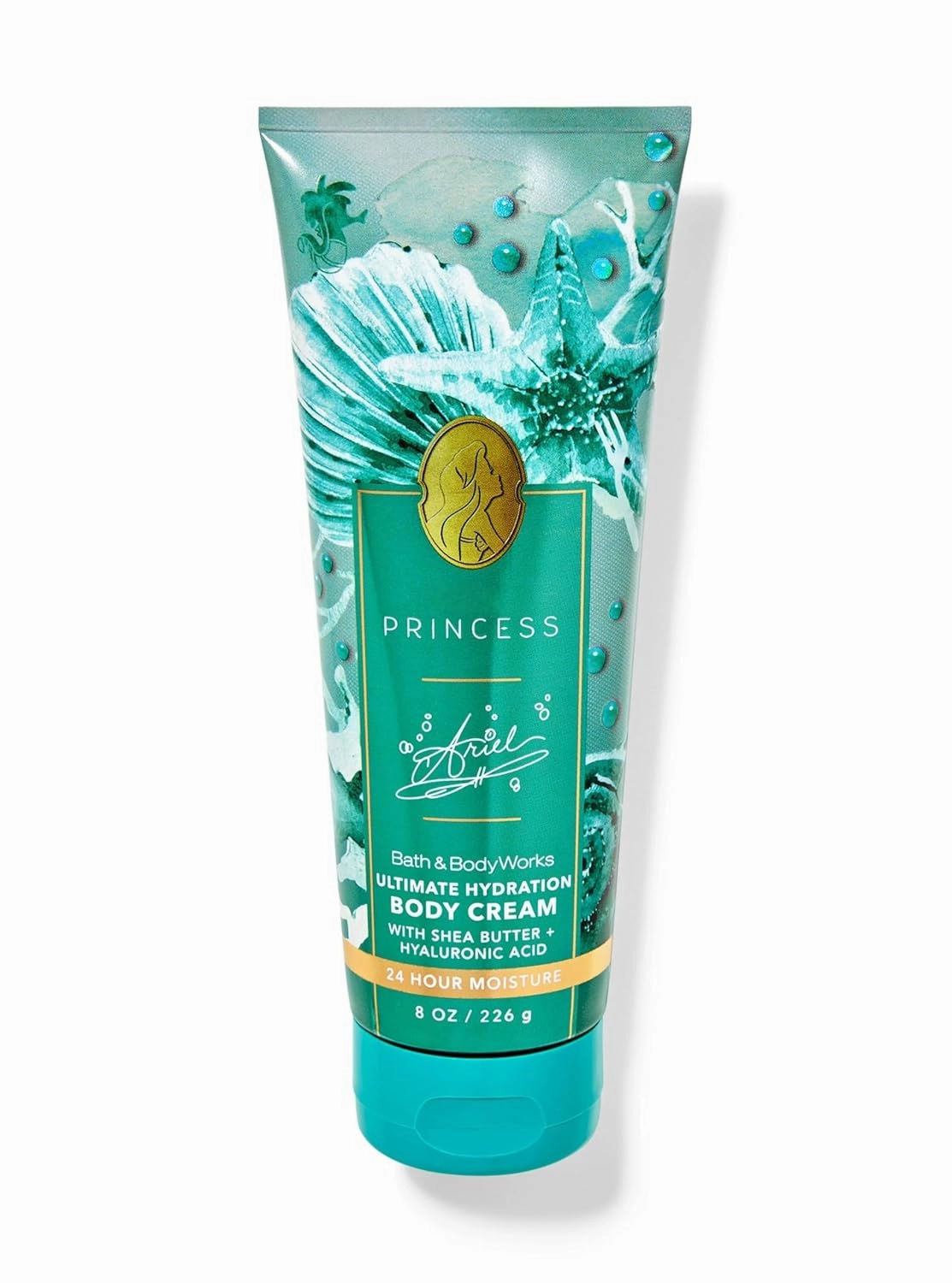Bath and Body PRINCESS Collection Ultimate Hydration Body Cream 24 Hour Moisture (8 oz / 226 g, Ariel)