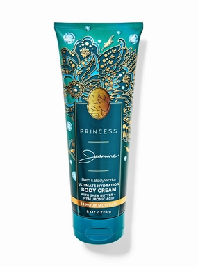 Bath and Body PRINCESS Collection Ultimate Hydration Body Cream 24 Hour Moisture (8 oz / 226 g, Jasmine)