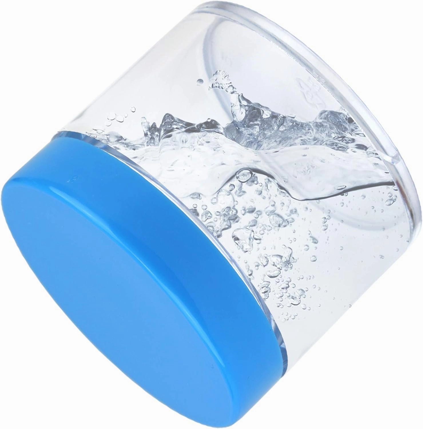 Beauticom® 2 oz./ 60 Grams/ 60 ML (Quantity: 36 Packs) Thick Wall Round Clear Plastic LEAK-PROOF Jars Container with BLUE Lids for Cosmetic, Lip Balm, Lip Gloss, Creams, Lotions, Liquid