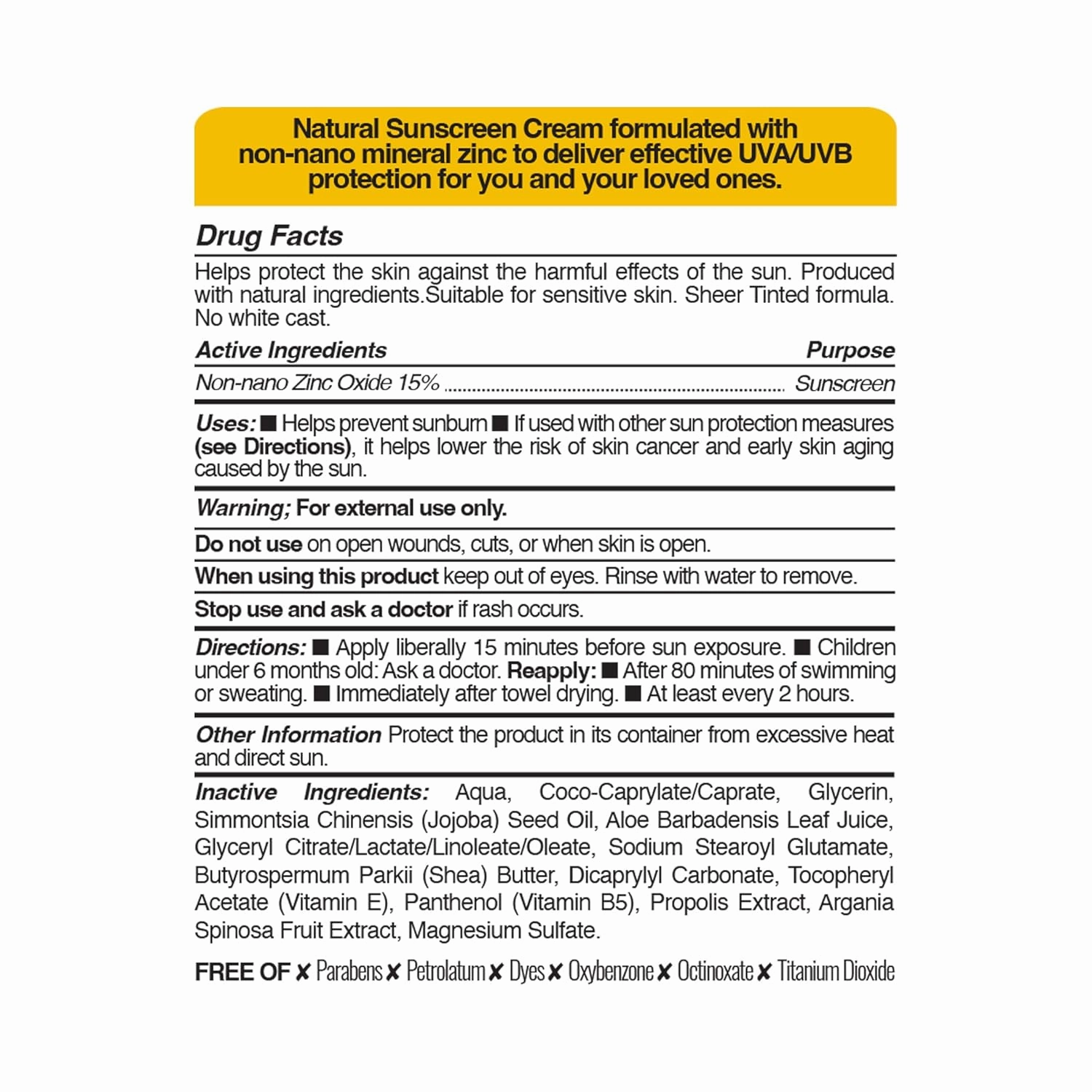 Bee and You SPF 50 Body Sunscreen 2.7 oz | UV protection, Clear, Sensitive, Acne-Prone Skin, Mineral-Based Zinc Oxide, Propolis Extract, Shea Butter, Aloe Vera, 100% Natural, Hypoallergenic