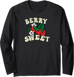 Berry Sweet Vintage Strawberry Fresh Cute Summer Picnic Long Sleeve T-Shirt