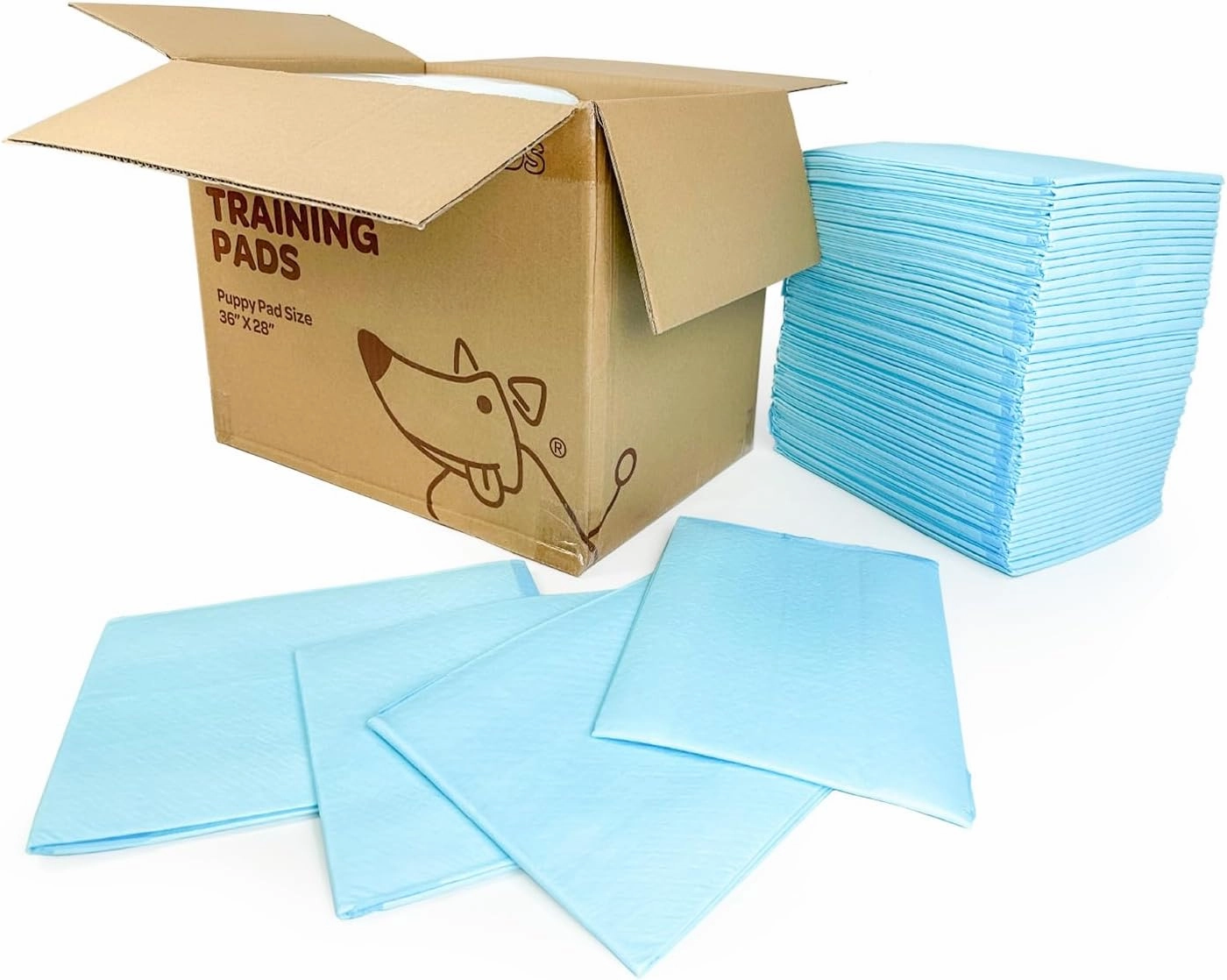 Best Pet Supplies Puppy Pads - Disposable, Dog Training Potty, Super Absorbent Blue Puppy Pee Pads for Dogs (Pack of 100) X-Large