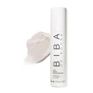 BIBA DE SOUSA The Daily Moisturizer- Essential Hydration for All Skin Types - Non-comedogenic & Light Formula with Squalane & Vitamin C- Safe for Oily & Acne-Prone Skin (1.7 oz)