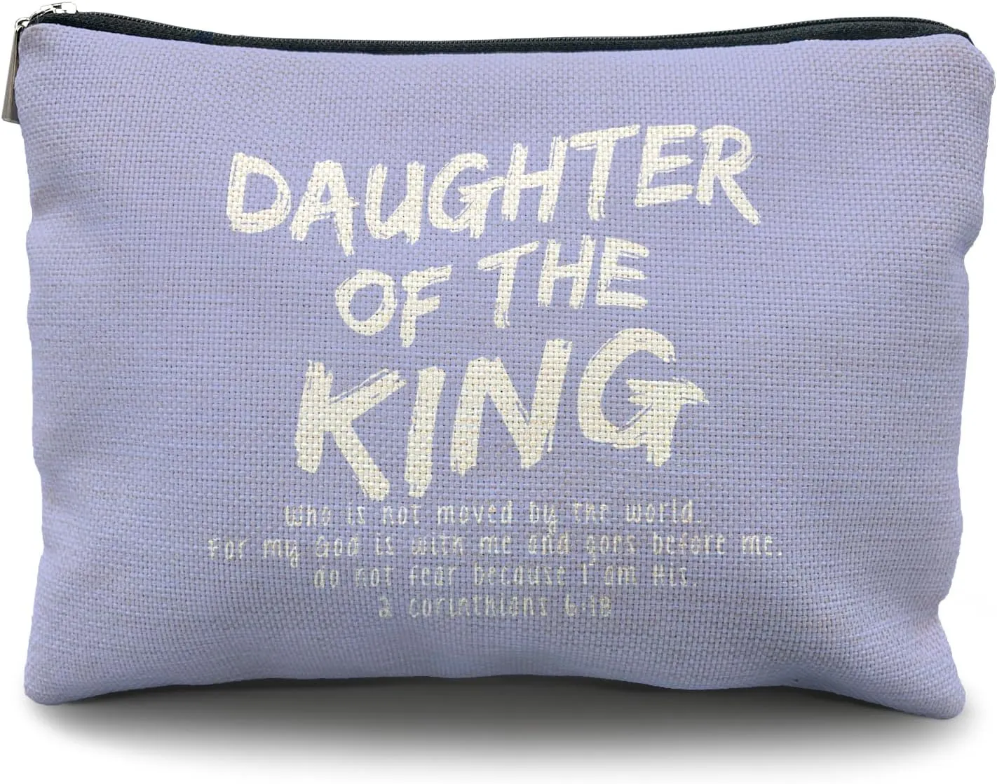 bible verse makeup bag，Daughter of the king makeup bag，christian makeup bag Cosmetic Bag，inspirational gifts for women，christian gifts for women faith，christian gifts for girls(blue)