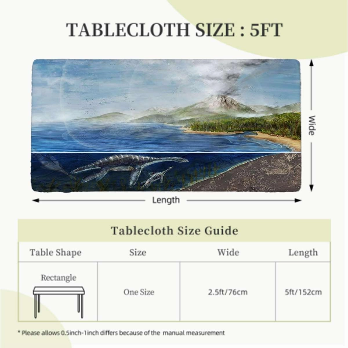 Black and Blue Fitted Table Cover for Square Tables Swimming Ocean Cartoon for Outdoor Indoor Picnic Party Rectangle Table Cloth Animal Fits up 5 Foot Tables