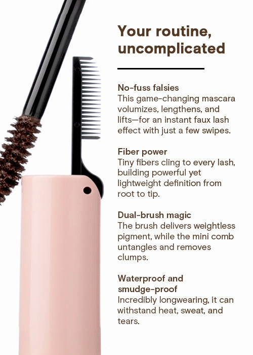blk cosmetics false lash waterproof mascara brown
