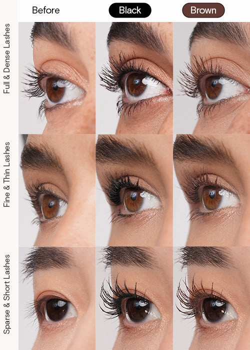 blk cosmetics false lash waterproof mascara brown